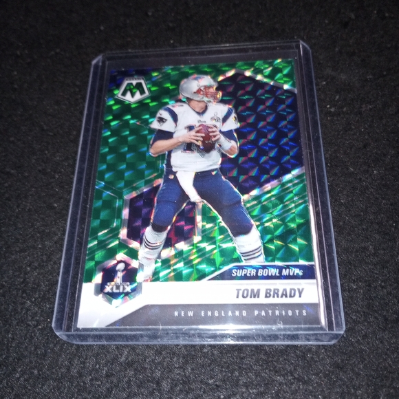 Other - 2021 Mosaic Tom Brady Super Bowl MVPs Mosaic Green Prizm #283 Patriots
